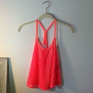 💚NEON Pink See Through Top